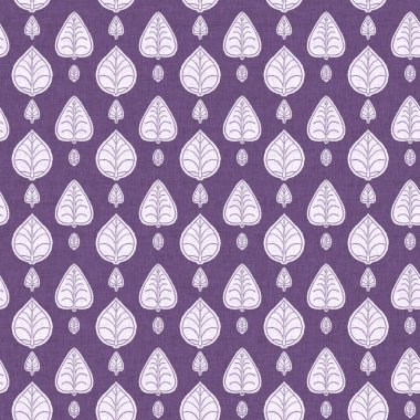 Cinsiyet olarak nötr mor botanik yaprak, dikişsiz raster arka plan. Basit, kaprisli, 2 tonlu bir model. Çocuk bezi duvar kâğıdı ya da her yerde skandal var.