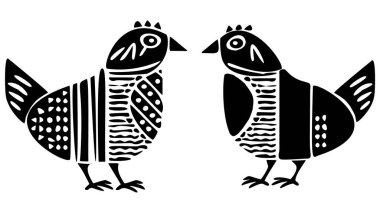 Güzel paskalya tavuğu çizimleri. Çiftlik hayvanı çizgi filmi