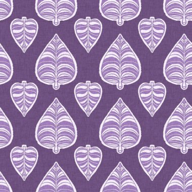 Cinsiyet olarak nötr mor botanik yaprak, dikişsiz raster arka plan. Basit, kaprisli, 2 tonlu bir model. Çocuk bezi duvar kâğıdı ya da her yerde skandal var.