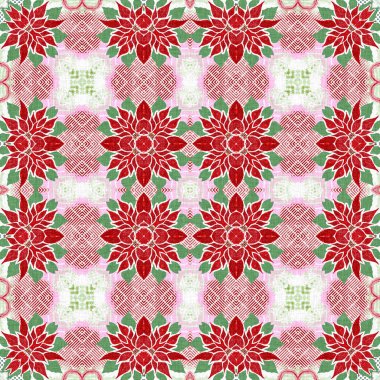 Kusursuz Noel noktasızdı. Aralık tatili için sezonluk kırmızılı dekoratif süs. Kış botanik klasik tarayıcı tekrar fayans