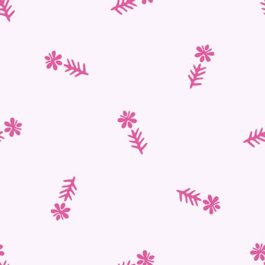 Çiçek kırmızısı, kusursuz vektör deseni. Yılın kızsal çiçek deseni rengi