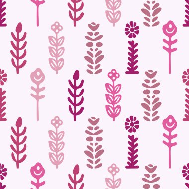 Çiçek kırmızısı, kusursuz vektör deseni. Yılın kızsal çiçek deseni rengi