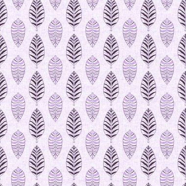 Cinsiyet olarak nötr mor botanik yaprak, dikişsiz raster arka plan. Basit, kaprisli, 2 tonlu bir model. Çocuk bezi duvar kâğıdı ya da her yerde skandal var.