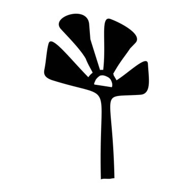 Lowbrow ağaç vektör illüstrasyonu. Orman bitkisi çizimi