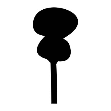 Lowbrow ağaç vektör illüstrasyonu. Orman bitkisi çizimi