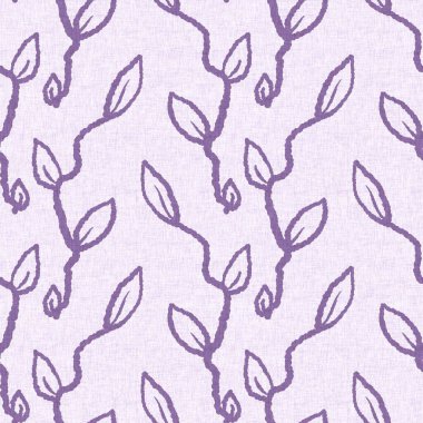 Cinsiyet olarak nötr mor botanik yaprak, dikişsiz raster arka plan. Basit, kaprisli, 2 tonlu bir model. Çocuk bezi duvar kâğıdı ya da her yerde skandal var.