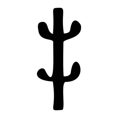 Lowbrow ağaç vektör illüstrasyonu. Orman bitkisi çizimi