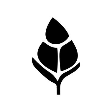 Çiçek desenli sevimli çiçek illüstrasyonu. Alçak kaşlı vektör. Basit el çizilmiş çiçek.