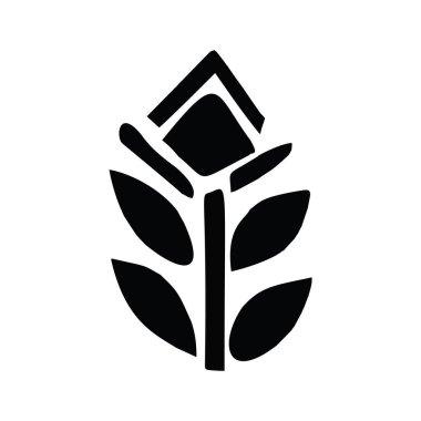 Folkart çiçek vektör illüstrasyonu. Botanik çocukları çiçek çizer.