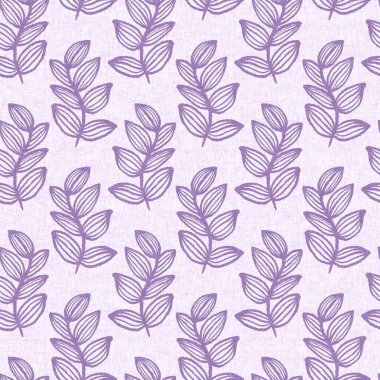 Cinsiyet olarak nötr mor botanik yaprak, dikişsiz raster arka plan. Basit, kaprisli, 2 tonlu bir model. Çocuk bezi duvar kâğıdı ya da her yerde skandal var.