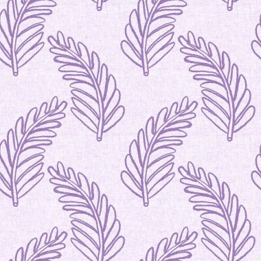 Cinsiyet olarak nötr mor botanik yaprak, dikişsiz raster arka plan. Basit, kaprisli, 2 tonlu bir model. Çocuk bezi duvar kâğıdı ya da her yerde skandal var.