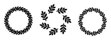 Ornate floral wreath illustration. Vector delicate vector frame for wedding invitation