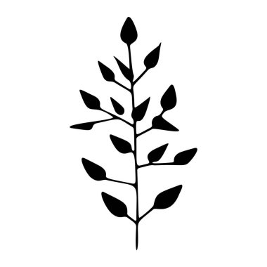 Folkart flower vector illustration . Botanical kids scandi garden botanical