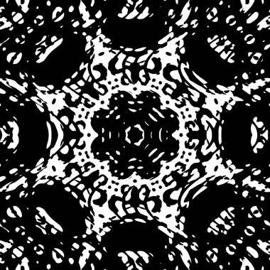 Modern geometrik dalgalı desen. Kusursuz moda tasarımı siyah beyaz fayanslar