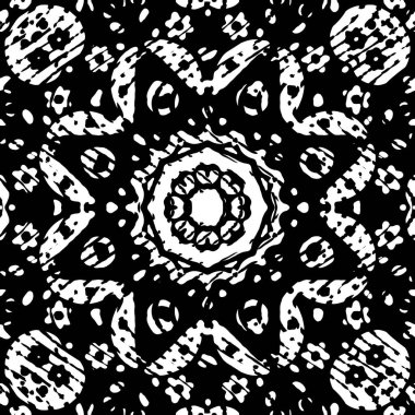 Modern geometrik dalgalı desen. Kusursuz moda tasarımı siyah beyaz fayanslar