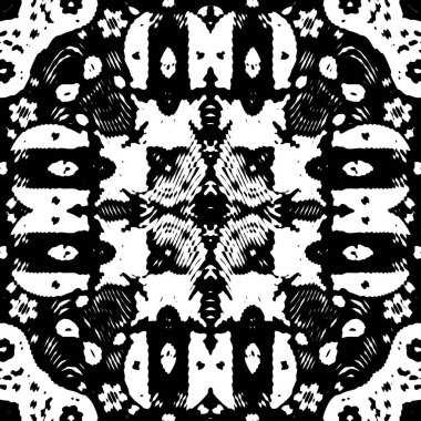 Modern jeo dalga deseni. Kusursuz moda tasarımı siyah beyaz fayanslar