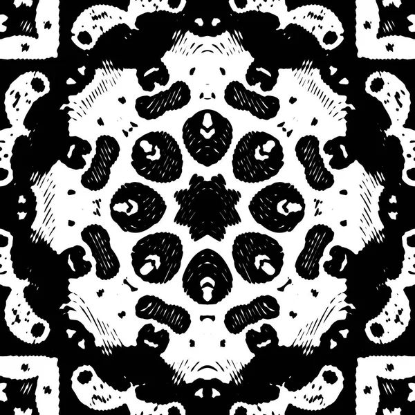 Μοντέρνο Γεωκυματικό Μοτίβο Απρόσκοπτη Σχεδίαση Μόδας Πλακιδίων Μαύρο Και Άσπρο — Φωτογραφία Αρχείου