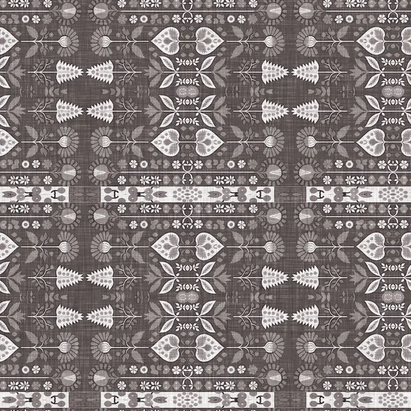 French Style Grey Intricate Damask Seamless Pattern Tone Country Cottage — Φωτογραφία Αρχείου