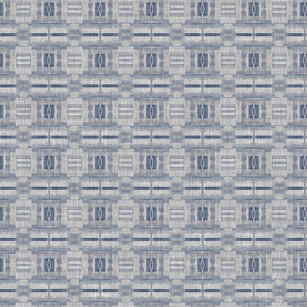 Traditional grey mosaic seamless pattern print. Fabric effect mexican patchwork damask grid Square shape symmetrical background textile . Creative colorful graphic design