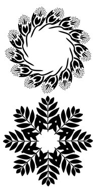 Çiçek desenli çelenk çizimi. Botanik düğün davetiyesi için antika vektör çerçevesinin vektör koleksiyonu