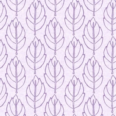 Cinsiyet olarak nötr mor botanik yaprak, dikişsiz raster arka plan. Basit, kaprisli, 2 tonlu bir model. Çocuk bezi duvar kâğıdı ya da her yerde skandal var.