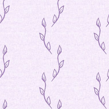 Cinsiyet olarak nötr mor botanik yaprak, dikişsiz raster arka plan. Basit, kaprisli, 2 tonlu bir model. Çocuk bezi duvar kâğıdı ya da her yerde skandal var.
