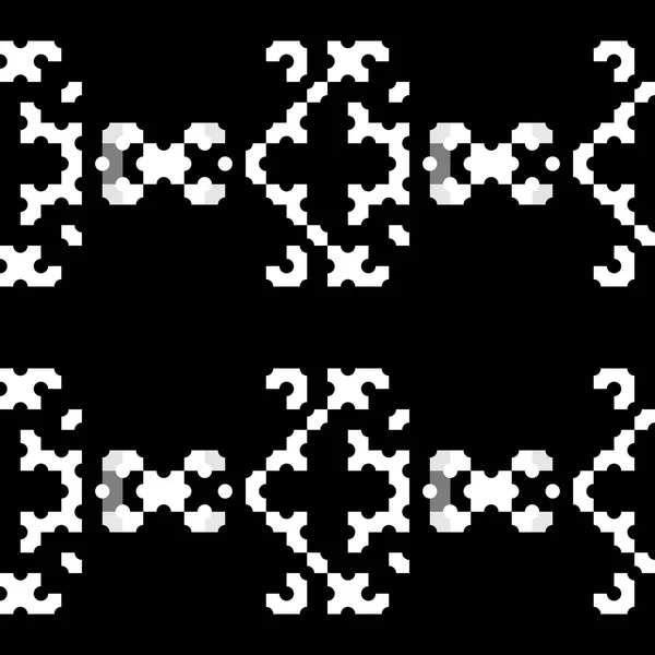 Irregular Pixel Seamless Pattern Geometric Retro Design Monochrome Retro Style — Stock Photo, Image