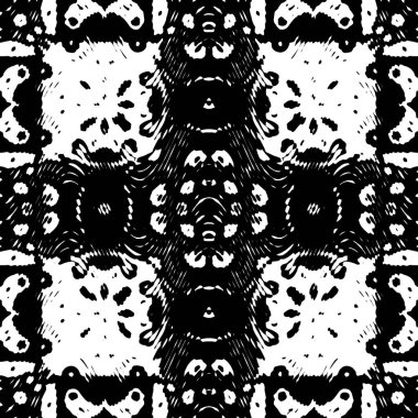 Modern jeo dalga deseni. Kusursuz moda tasarımı siyah beyaz fayanslar