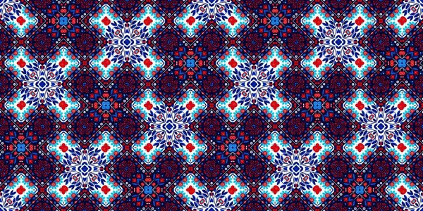Folkart quilt whimsical border. Norwegian style European cloth. Patchwork red white blue trendy washi tape