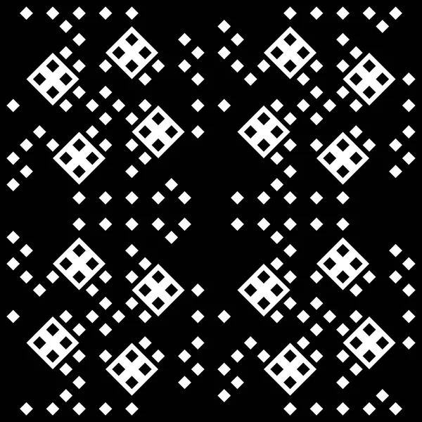 Černobílý Pixel Bezešvý Vzorek Geometrický Retro Design Retro Stylu Pro — Stock fotografie