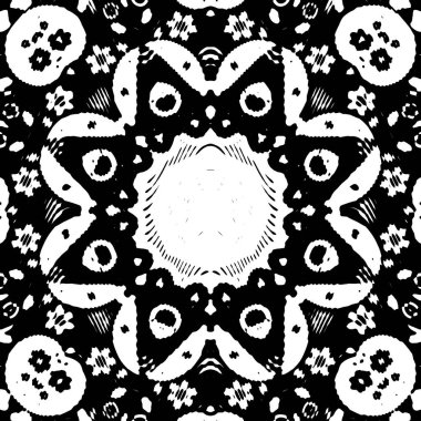 Modern jeo dalga deseni. Kusursuz moda tasarımı siyah beyaz fayanslar