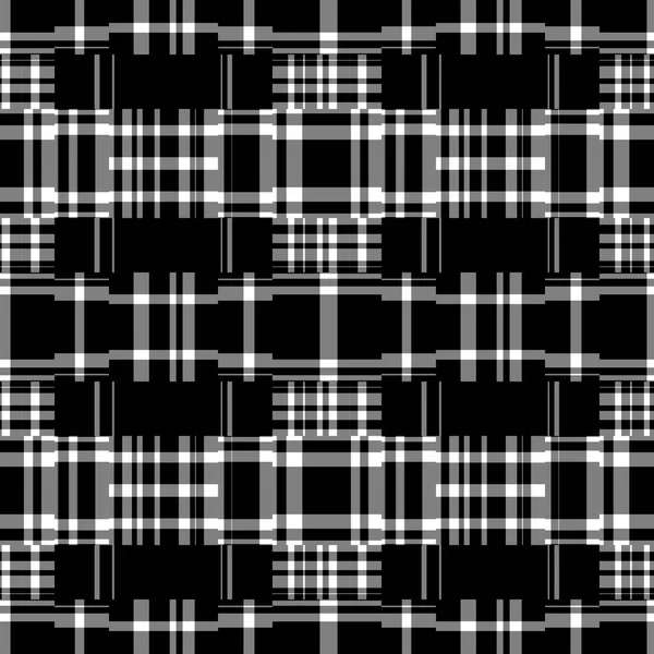 Чорно Білий Сучасний Лінійний Візерунок Безшовний Монохромний Зламаний Текстильний Дизайн — стокове фото