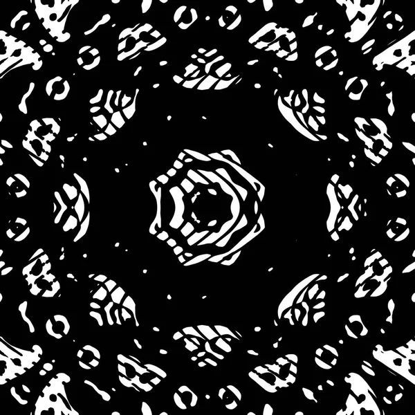 Modern Geometric Wavy Pattern Seamless Fashion Design Tile Black White — Stock Photo, Image
