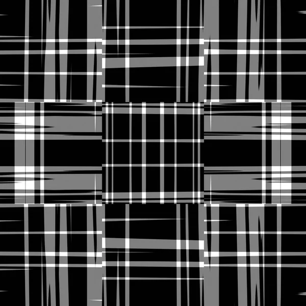 Černobílý Moderní Kostkovaný Vzor Bezešvé Monochromatický Tartan Design Pro Retro — Stock fotografie