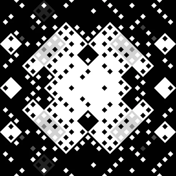 Monokrom Piksel Dikişsiz Desen Dijital Arkaplan Için Retro Biçiminde Geometrik — Stok fotoğraf