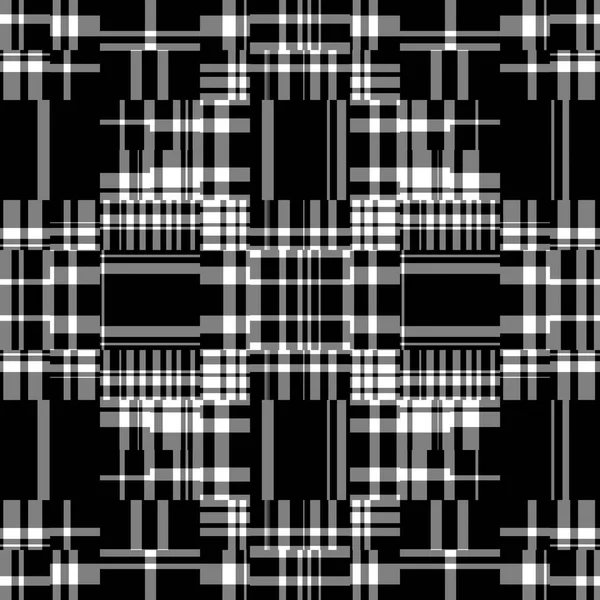 Patrón Lineal Moderno Blanco Negro Diseño Textil Roto Monocromo Sin —  Fotos de Stock