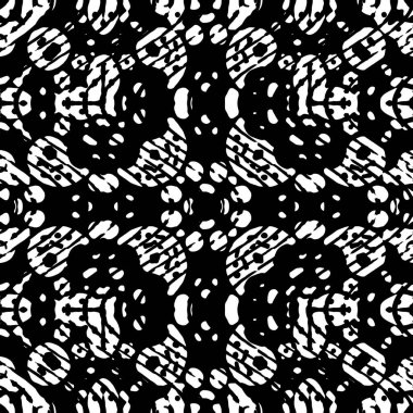 Modern geometrik dalgalı desen. Kusursuz moda tasarımı siyah beyaz fayanslar