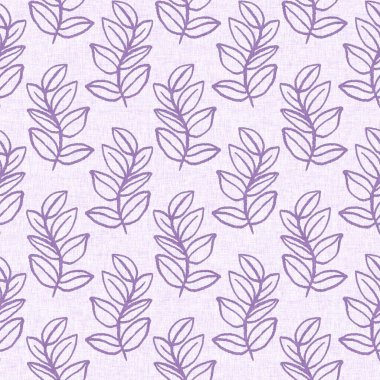 Cinsiyet olarak nötr mor botanik yaprak, dikişsiz raster arka plan. Basit, kaprisli, 2 tonlu bir model. Çocuk bezi duvar kâğıdı ya da her yerde skandal var.