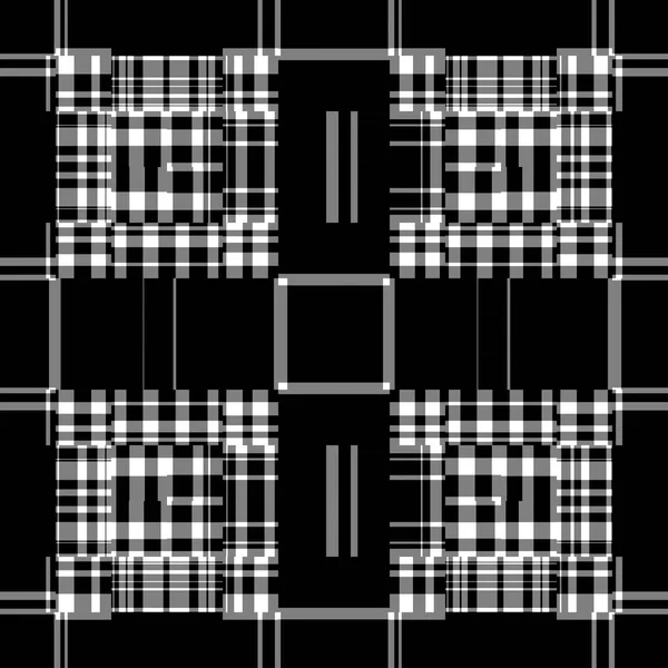 Svart Hvit Moderne Lineært Mønster Sømløse Monokromløse Ødelagte Tekstiler Til – stockfoto