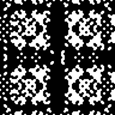 Düzensiz piksel pürüzsüz desen. Dijital arkaplan için tek renkli geçmişe dönük geometrik tasarım