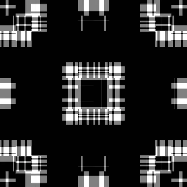 Fekete Fehér Modern Lineáris Minta Zökkenőmentes Monokróm Törött Textil Design — Stock Fotó