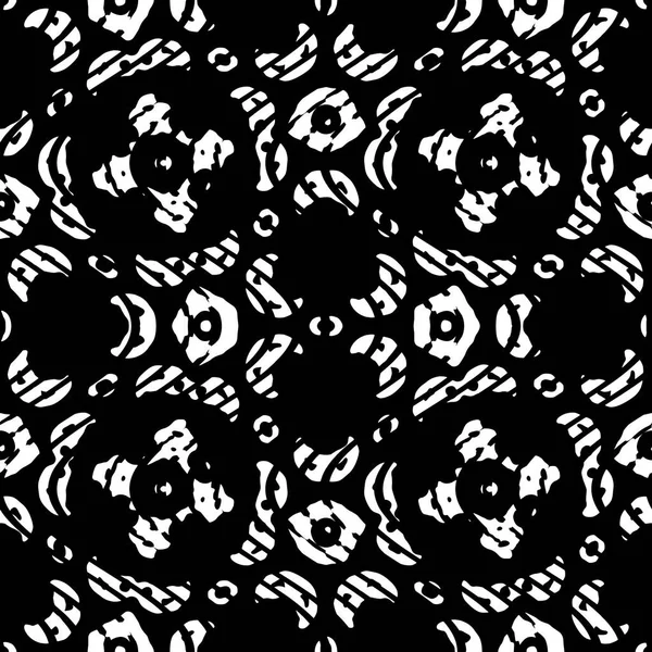 Современный Геометрический Волновой Узор Бесшовная Модная Плитка Черно Белого Цвета — стоковое фото