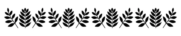 植物叶柄边缘呈矢量低眉状 版块印刷设计植物齿槽 — 图库矢量图片