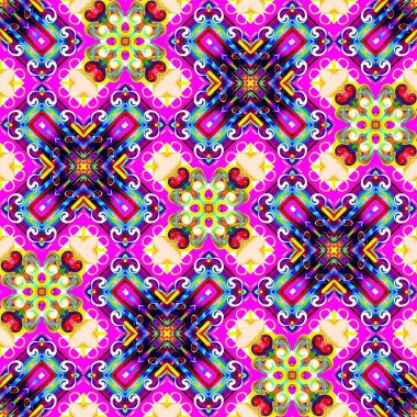 Eski model boyalı, dikişsiz desen. Hippi buhar dalgası geçmişe dönük sonsuz arkaplanı bulanıklaştırır