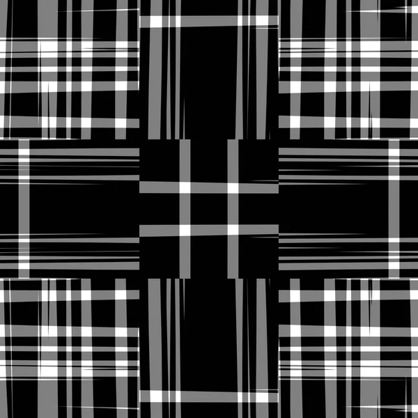 stock image Black and white modern plaid pattern. Seamless monochrome tartan design for retro wallpaper