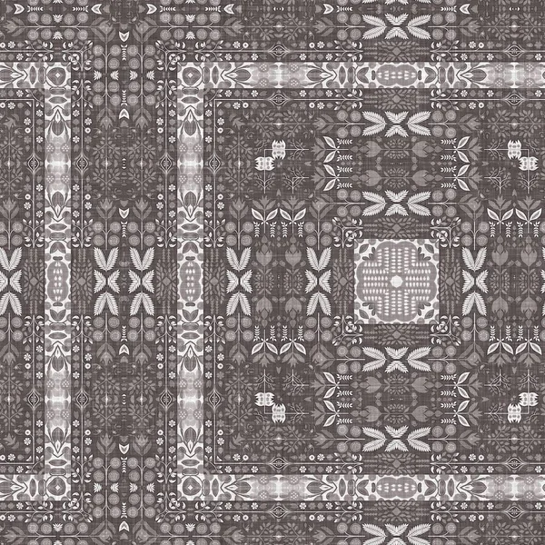 French Style Grey Intricate Damask Seamless Pattern Tone Country Cottage — Photo