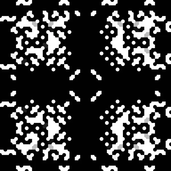 Onregelmatige Pixel Naadloos Patroon Geometrische Retro Design Monochrome Retro Stijl — Stockfoto