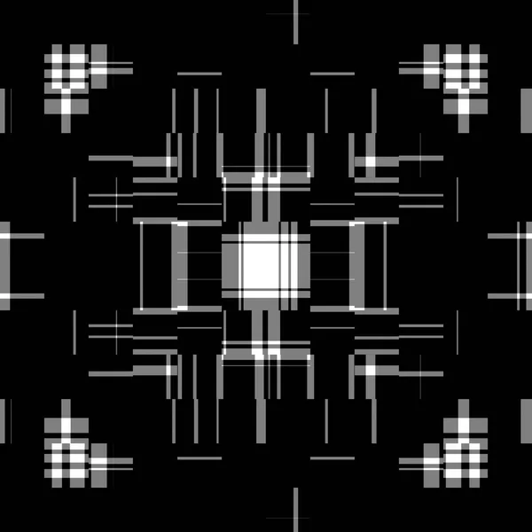 Черно Белый Современный Линейный Узор Бесшовный Монохромный Сломанный Текстильный Дизайн — стоковое фото