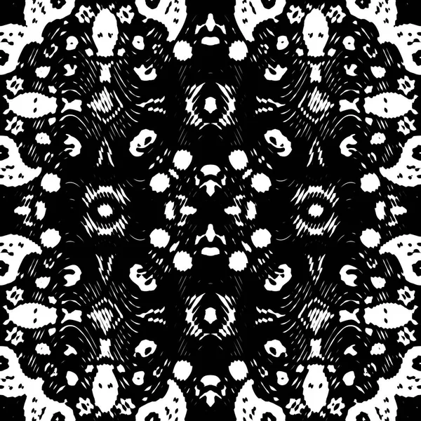 Современный Гео Волновой Рисунок Бесшовная Модная Плитка Черно Белого Цвета — стоковое фото