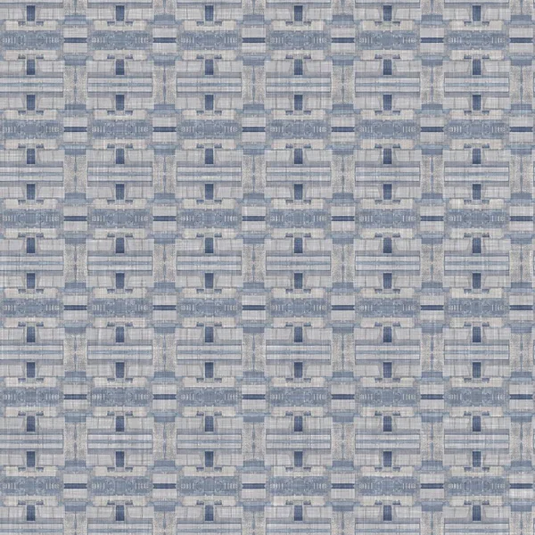Traditional Grey Mosaic Seamless Pattern Print Fabric Effect Mexican Patchwork — Stock fotografie